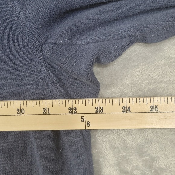 Duluth Trading Sweater Mens Large Henley Strongarm Navy Blue Long Sleeve - Picture 7 of 9